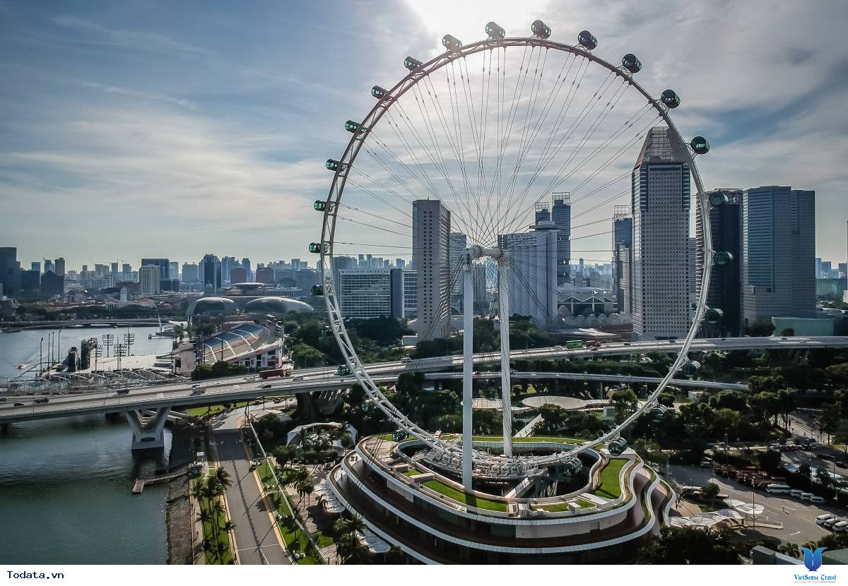 Ngắm toàn cảnh đất nước Singapore từ trên cao xuống tại vòng quay Singapore flyer