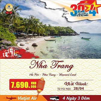 Tour Sài Gòn - Nha Trang 4 ngày 3 đêm. Khởi hành dịp lễ 30/04 Tour Sài Gòn - Nha Trang 4 ngày 3 đêm. Khởi hành dịp lễ 30/04