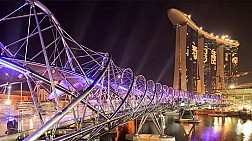 Cây cầu xoắn ốc độc đáo Helix Bridge