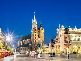 Chợ quảng trường ở Krakow, Ba Lan