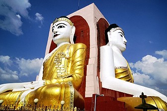 Chùa Tượng Phật 4 Mặt Kyaitpun tráng lệ trong lãnh địa Phật giáo Myanmar