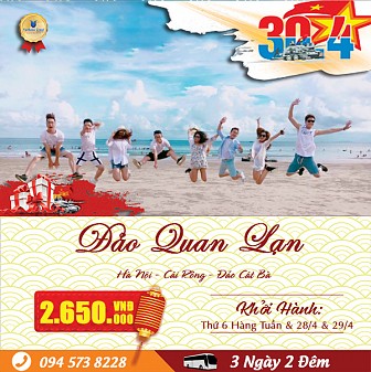 HÀ NỘI - QUAN LẠN TÀU SIÊU TỐC DỊP 30/4 - ƯU ĐÃI ĐẶC BIỆT