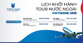 Lịch Khởi Hành Tour Nước Ngoài | VIETSENSE TRAVEL