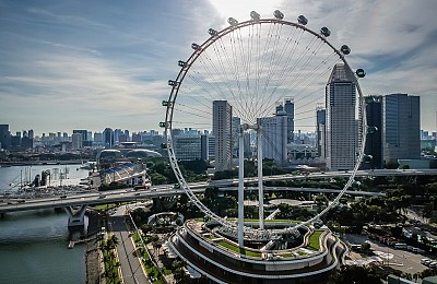 Ngắm toàn cảnh đất nước Singapore từ trên cao xuống tại vòng quay Singapore flyer