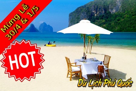 Chương trình Phú Quốc từ Hà Nội lễ 30 tháng 4