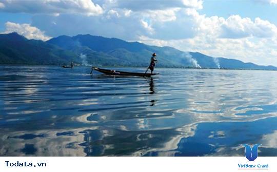 Cảnh đánh cá trên hồ Inle Hình ảnh 2