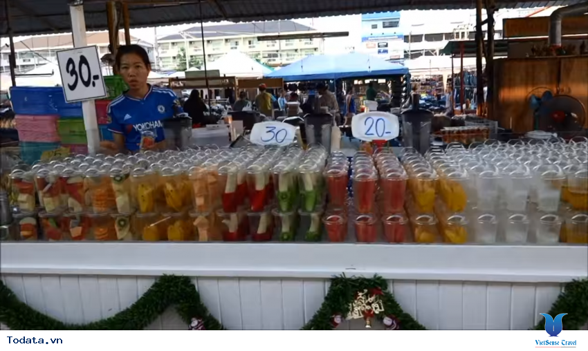 Dạo quanh chợ thực phẩm về đêm của Pattaya Thái Lan Hình ảnh 27