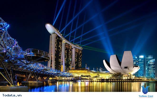 Đi bộ trên cây cầu Helix Bridge Hình ảnh 2