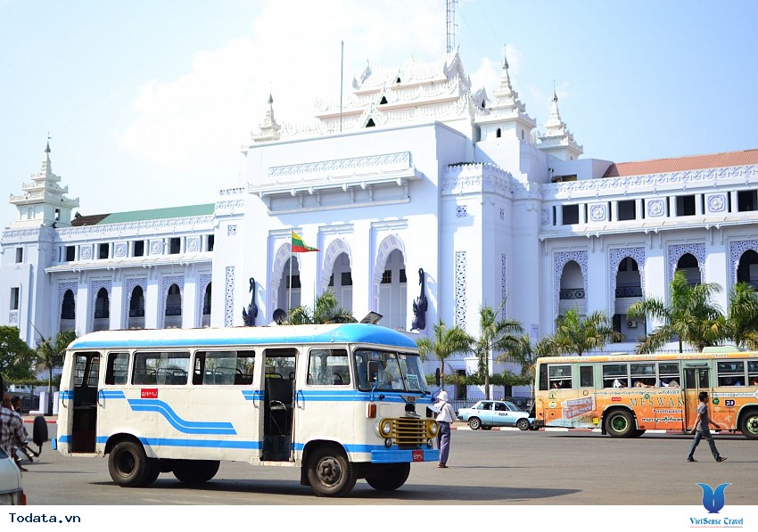 Trắng toát Tòa Thị Chính Thành Phố Yangon Myanmar Hình ảnh 2
