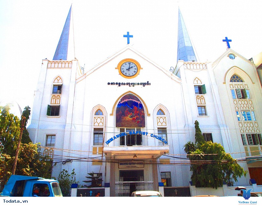 Trắng toát Tòa Thị Chính Thành Phố Yangon Myanmar Hình ảnh 3