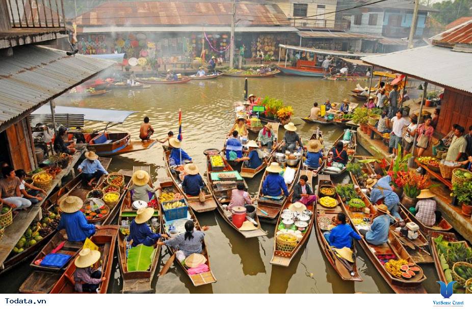 Cùng trải nghiệm chợ nổi Damnoen Saduak tại Thái Lan - Ảnh 1 Cùng trải nghiệm chợ nổi Damnoen Saduak tại Thái Lan - Ảnh 1