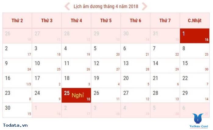 Lịch Nghỉ Ngày Giỗ Tổ Và Dịp Lễ 30/4 - 1/5 - Ảnh 1