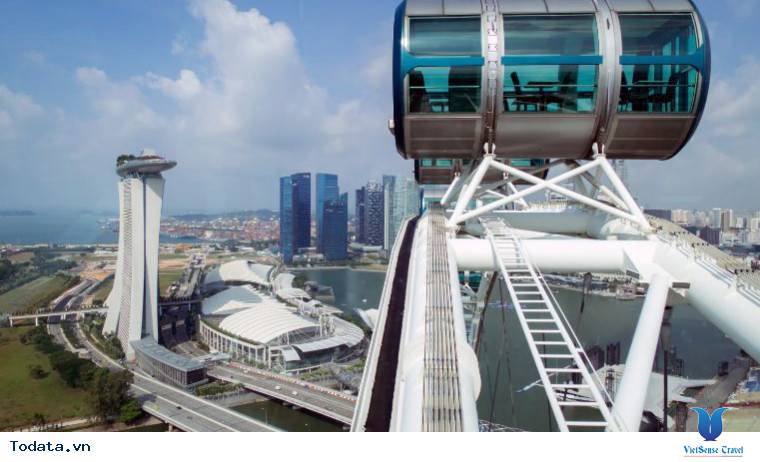 Ngắm toàn cảnh đất nước Singapore từ trên cao xuống tại vòng quay Singapore flyer - Ảnh 12