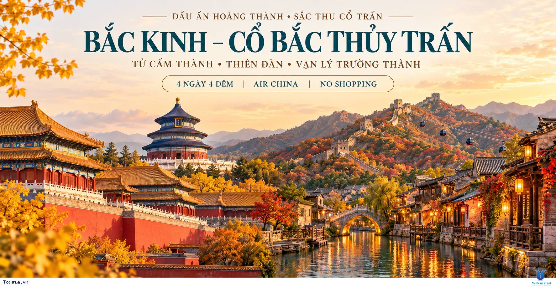 Tour Bắc Kinh – Cổ Bắc Thủy Trấn 4 ngày 4 đêm No Shopping - Ảnh 1