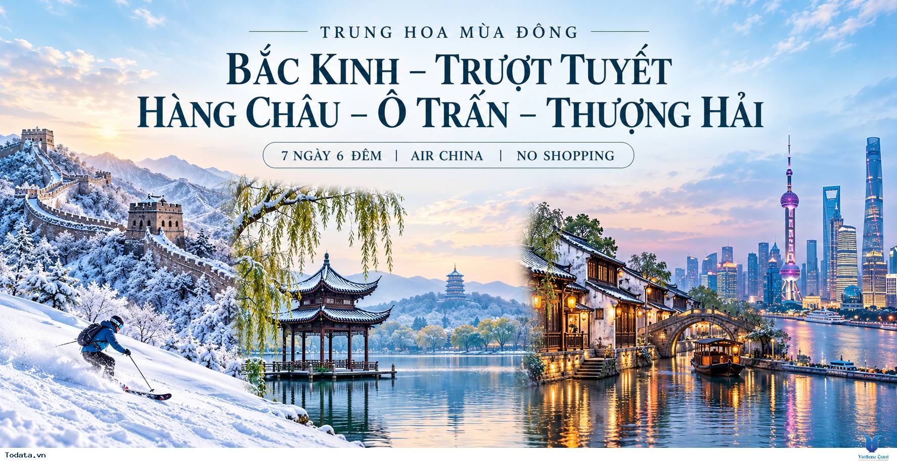 Tour Bắc Kinh – Trượt tuyết – Hàng Châu – Ô Trấn – Thượng Hải 7 ngày 6 đêm - Ảnh 1