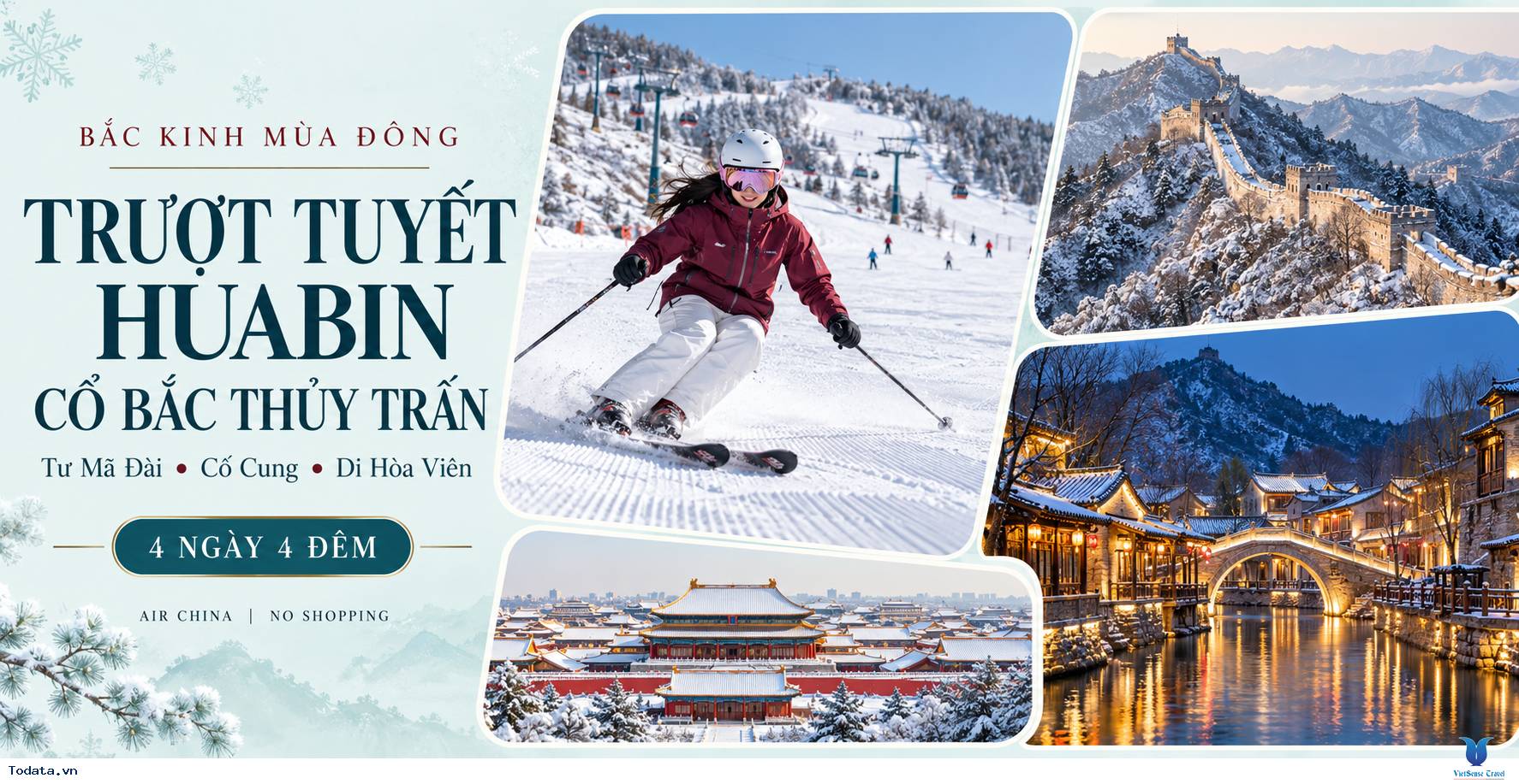 Tour Bắc Kinh – Trượt tuyết Huabin – Cổ Bắc Thủy Trấn 4 ngày - Ảnh 1