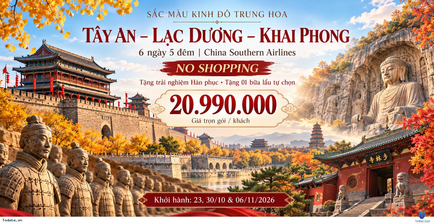 Tour Tây An – Lạc Dương – Khai Phong 6 ngày 5 đêm - Ảnh 1