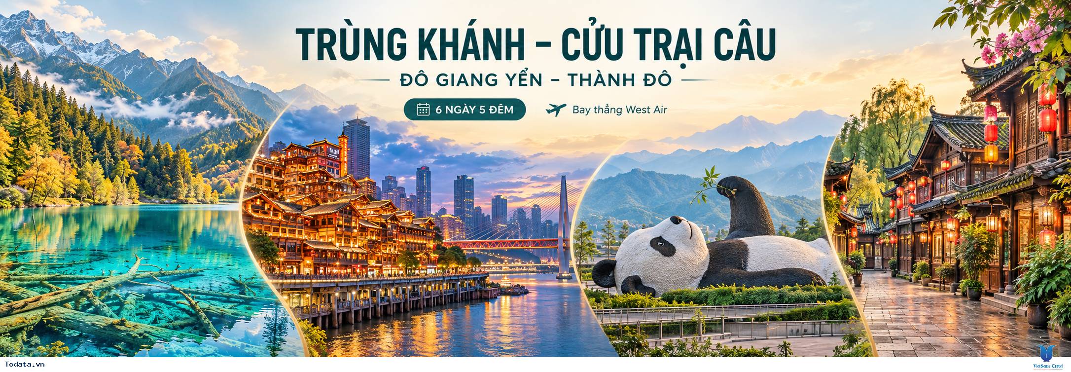 Tour Trùng Khánh – Cửu Trại Câu 6 ngày 5 đêm bay West Air - Ảnh 1
